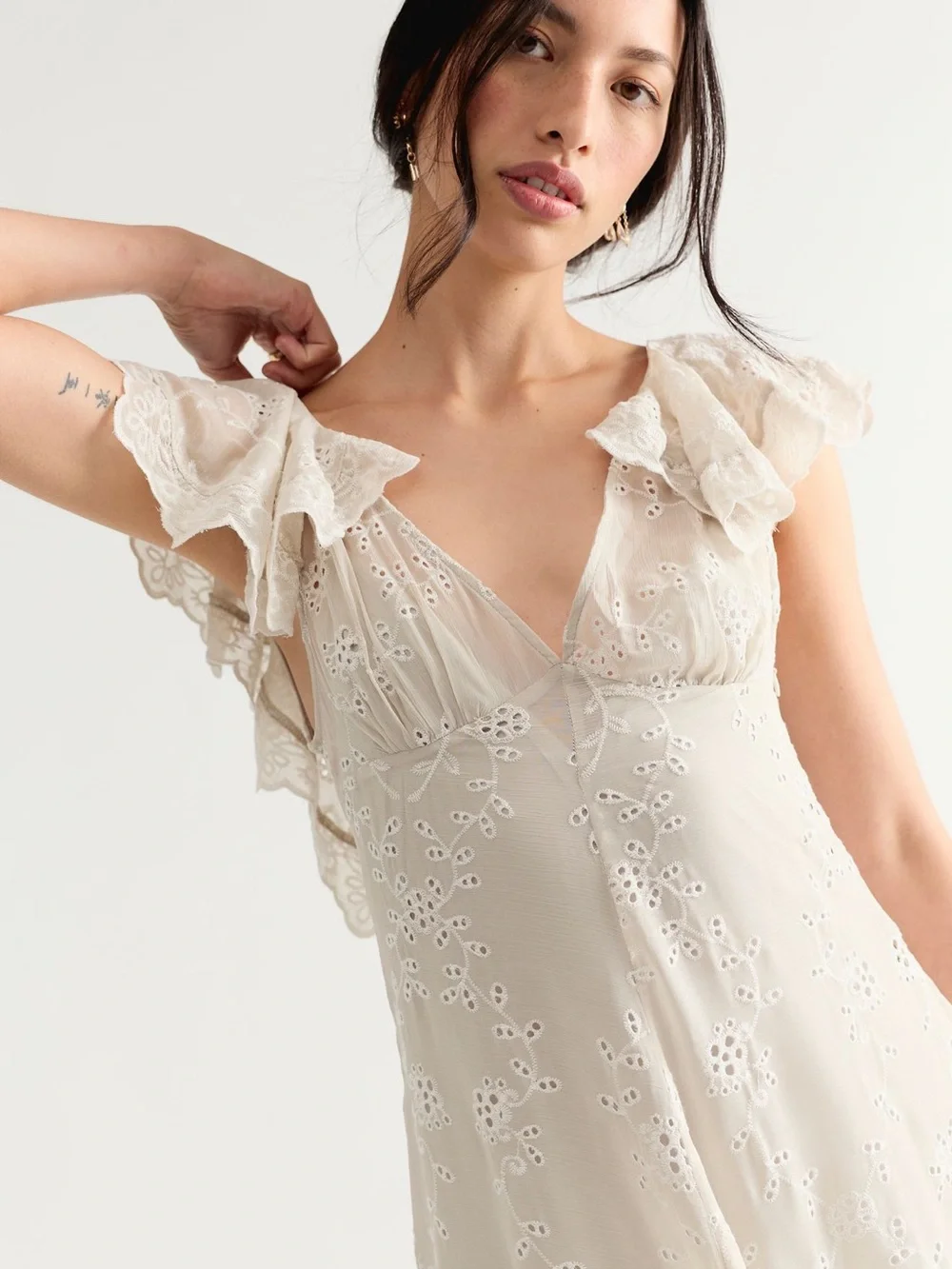 NWT Free People Lovely Lovely Midi Dress - Tofu Ivory MSRP $248 CURRENT